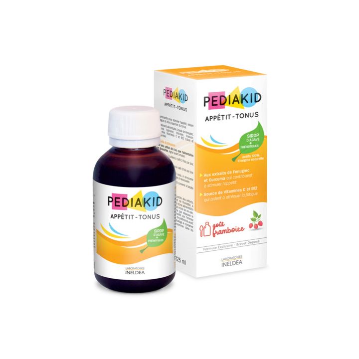 Pediakid appétit - tonus goût framboise - flacon de 125 ml