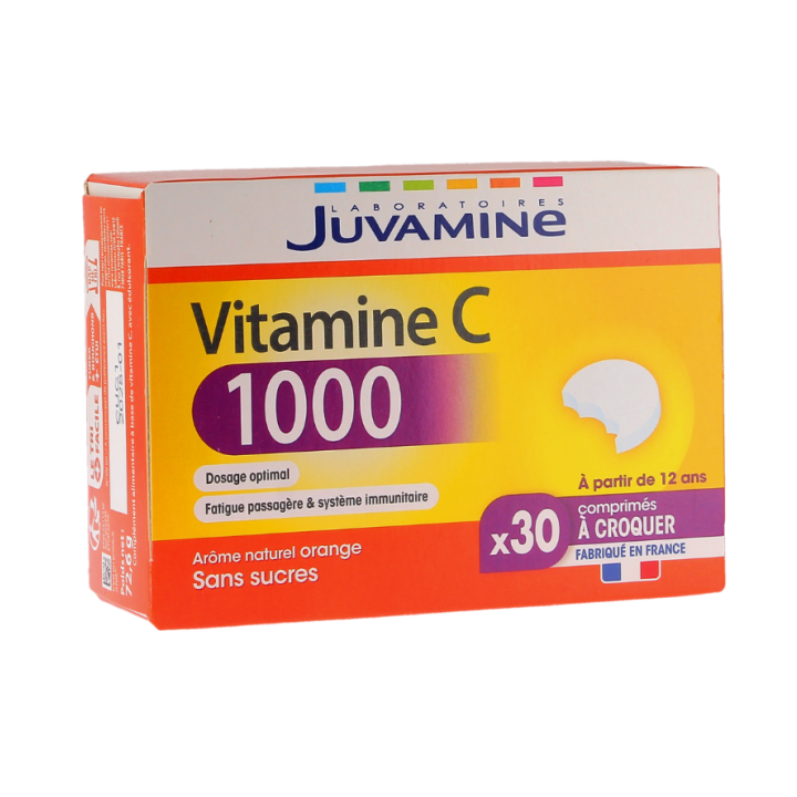 Vitamine C 1000 Juvamine - boite de 30 comprimés à croquer 
