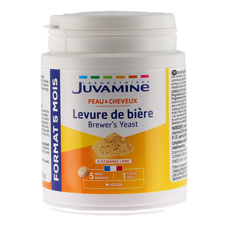 Levure de bière peau et cheveux Juvamine - pot de 150 comprimés