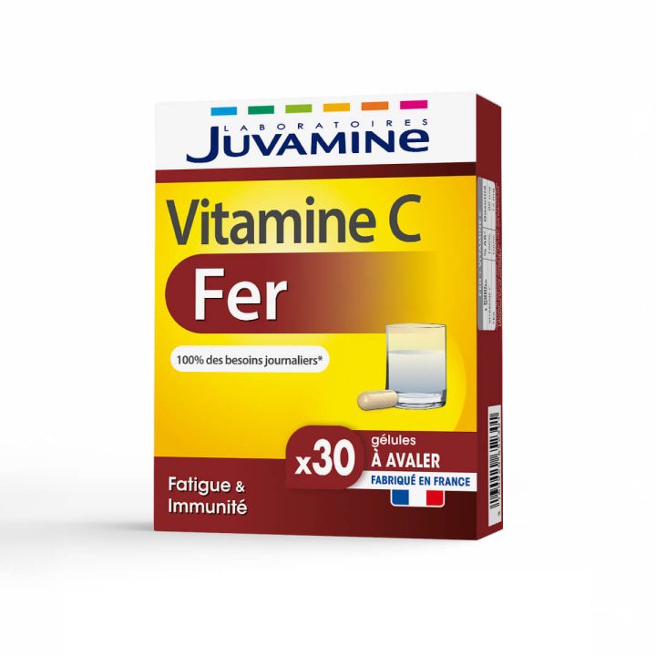 Vitamine C fer Juvamine - boîte de 30 gélules