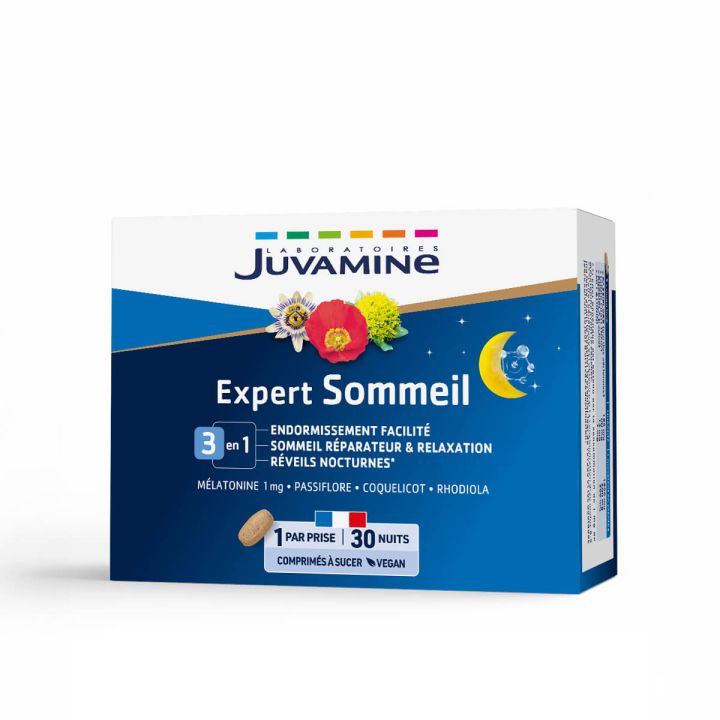 Expert Sommeil 3en1 Juvamine - boîte de 30 comprimés à sucer
