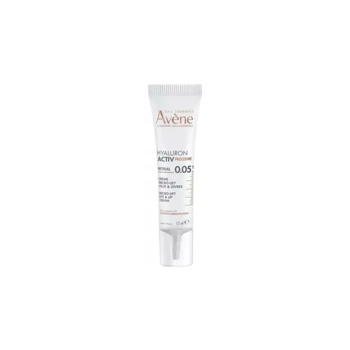 Hyaluron Activ Procedure Crème micro-lift yeux et lèvres retinal 0,05% Avène - tube de 15ml