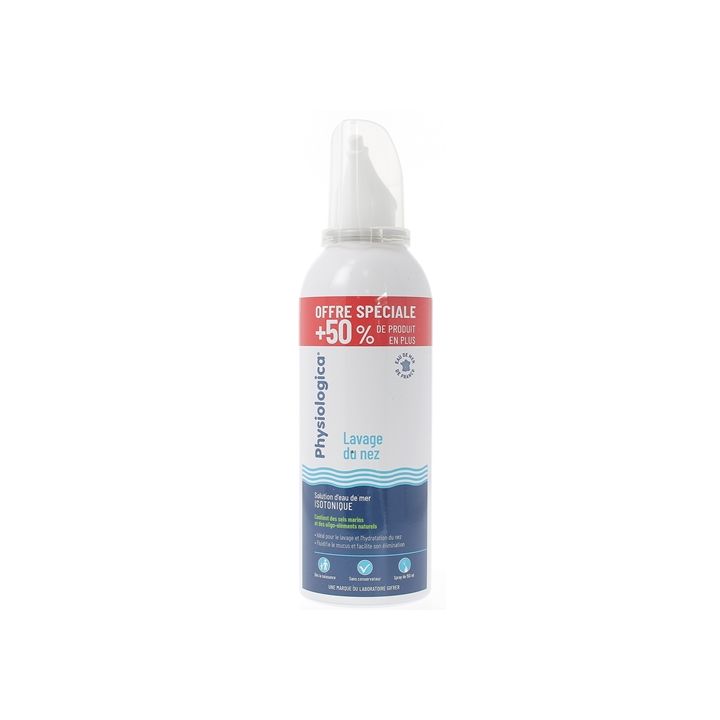 Physiologica lavage du nez solution d'eau de mer isotonique spray Gifrer - spray de 150ml