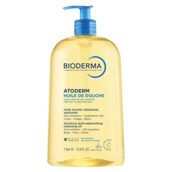 Atoderm huile de douche Bioderma - flacon pompe de 1L