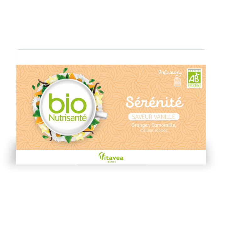 Infusion sérénité vanille bio Vitavea - boîte de 20 sachets