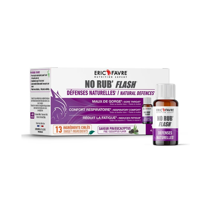 No rub'flash défenses naturelles Eric Favre - boîte de 12 shots de 10ml