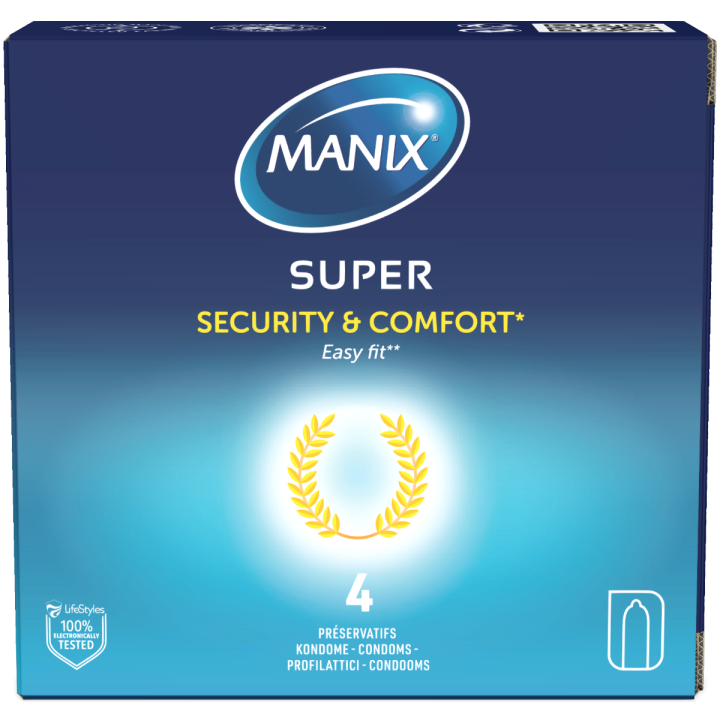 Préservatifs Super easy Manix - boite de 4 préservatifs