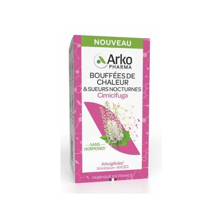 Arkogélules bouffées de chaleur Arkopharma - boîte de 60 gélules
