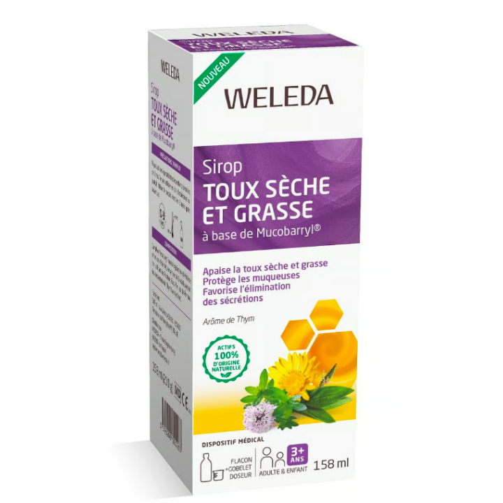 *GPT*Sirop toux sèche et grasse Weleda - flacon de 158ml