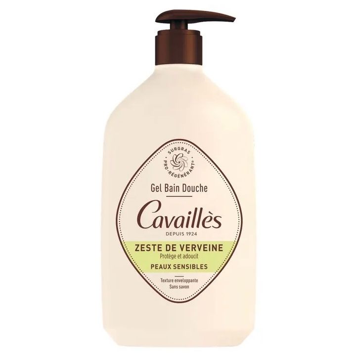 Gel bain douche zeste de verveine Rogé Cavaillès - flacon-pompe de 1L