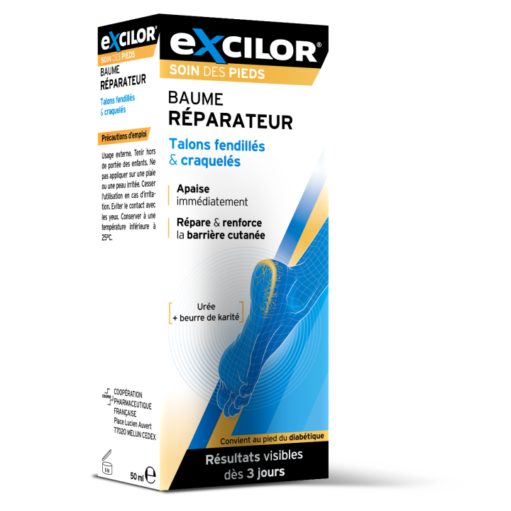 Excilor Baume Réparateur Talons Fendillés - tube de 50 ml