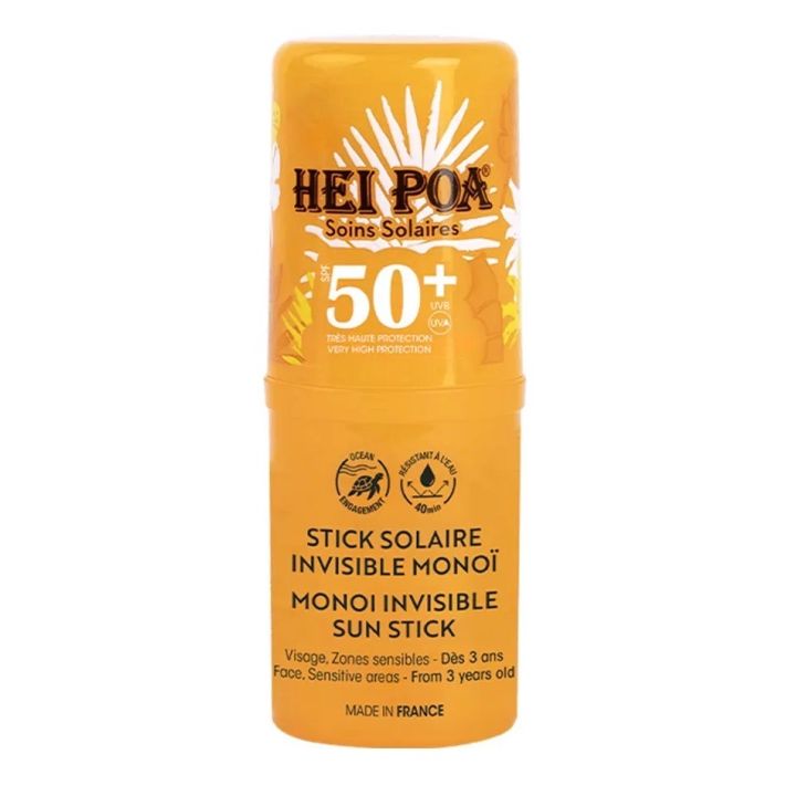 Stick solaire invisible Monoï SPF50+ Hei Poa - stick de 15g