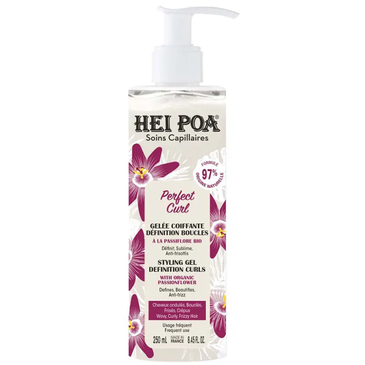 *GPT*Perfect Curl gelée coiffante définition boucles Hei Poa - flacon-pompe de 250ml