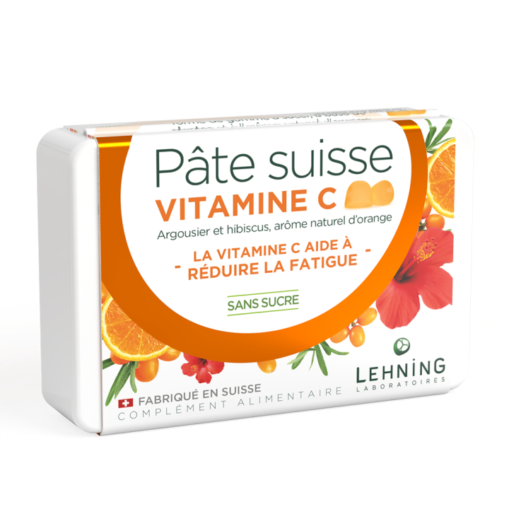 Pâte suisse Vitamine C Lehning - boîte de 40 gommes