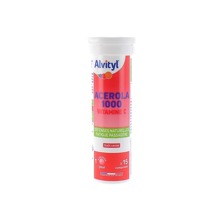 Acérola 1000 Vitamine C Alvityl - tube de 15 comprimés à croquer
