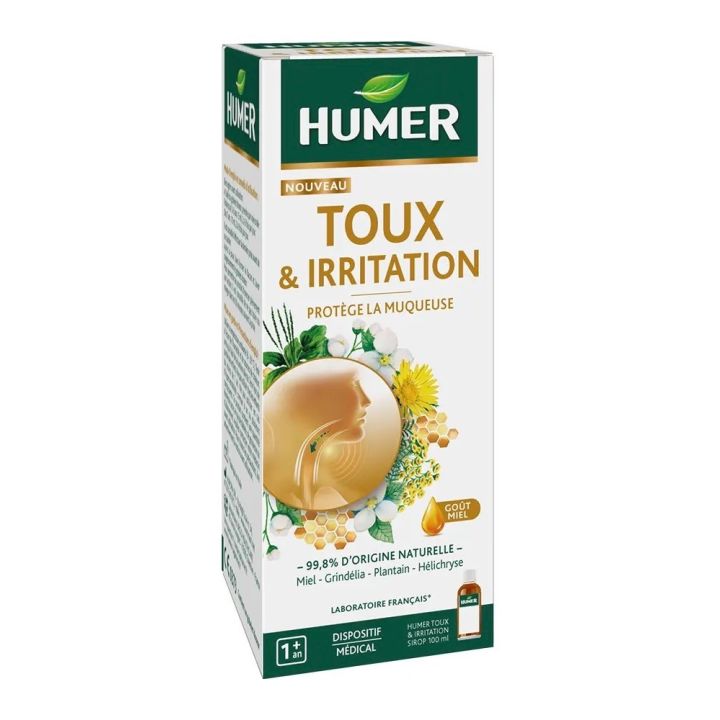 Sirop toux et irritation goût miel Humer - flacon de 100ml