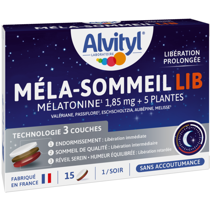 Méla-Sommeil Lib Alvityl - boîte de 15 comprimés