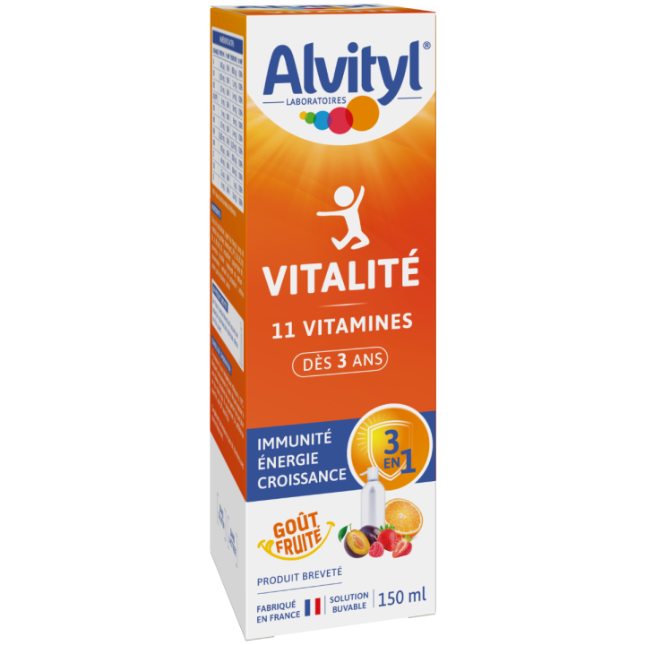 Vitalité Solution buvable 11 vitamines Alvityl - spray de 150 ml