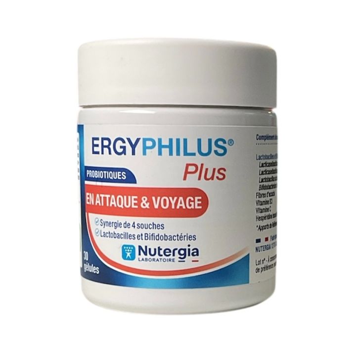 Ergyphilus Plus probiotiques Nutergia - pot de 30 gélules