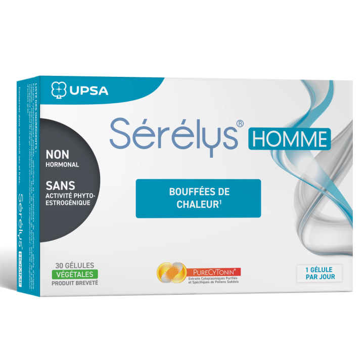 Sérélys homme bouffées de chaleur Upsa - boite de 30 gélules 