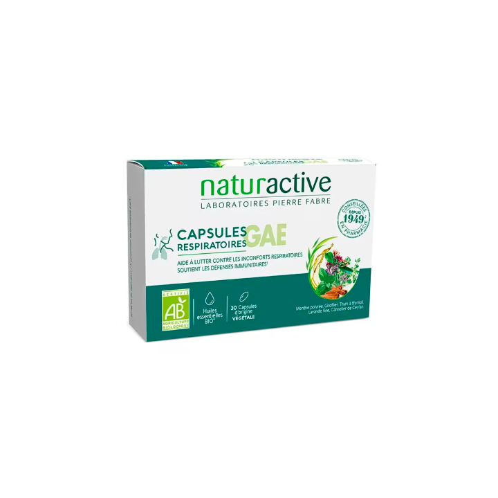 Capsules respiratoires GAE bio Naturactive - boite de 30 capsules