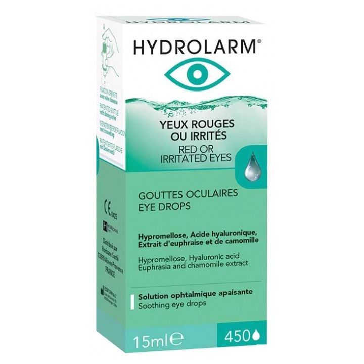 Hydrolarm yeux rouges ou irrités gouttes oculaires Horizane - flacon de 15ml