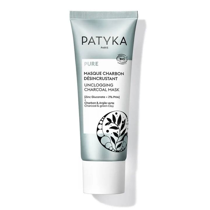Pure Masque charbon désincrustant Patyka - tube de 50ml