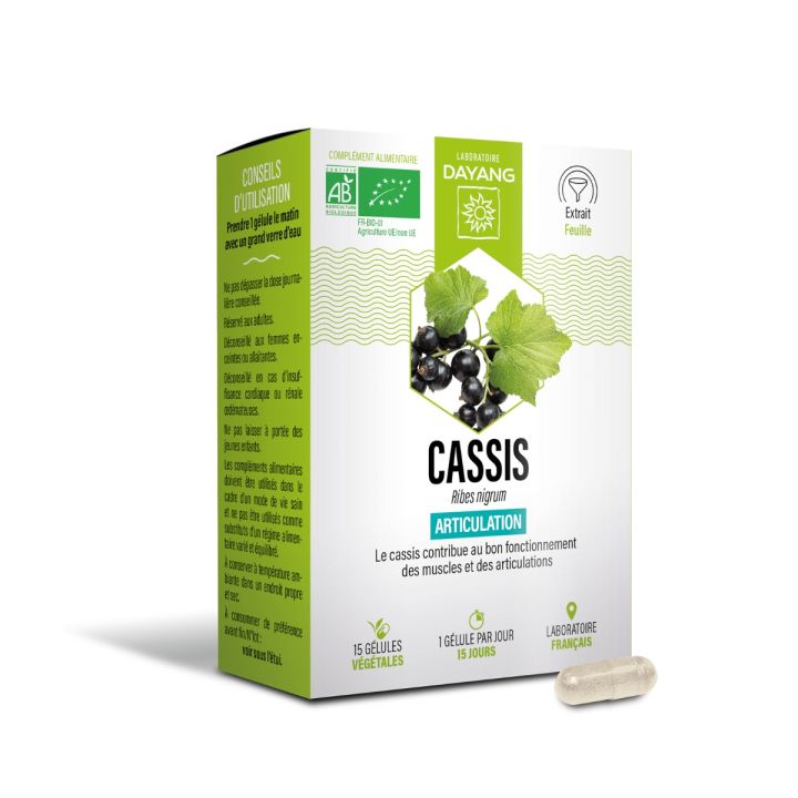 Cassis Bio sphère articulaire Dayang - boîte de 15 gélules