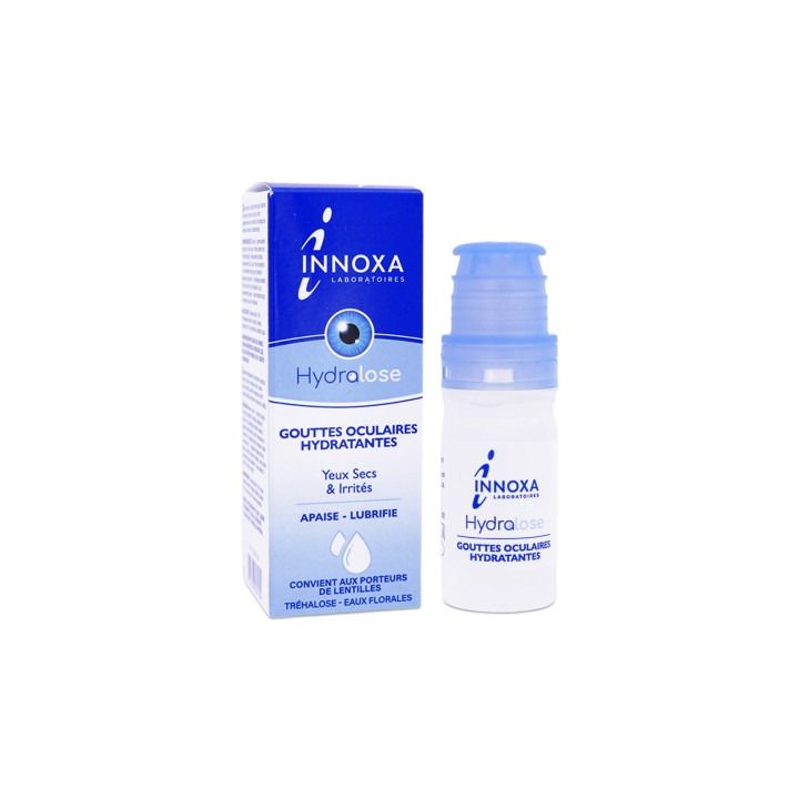 Gouttes oculaires hydratantes yeux secs et irrités Innoxa - flacon de 10ml