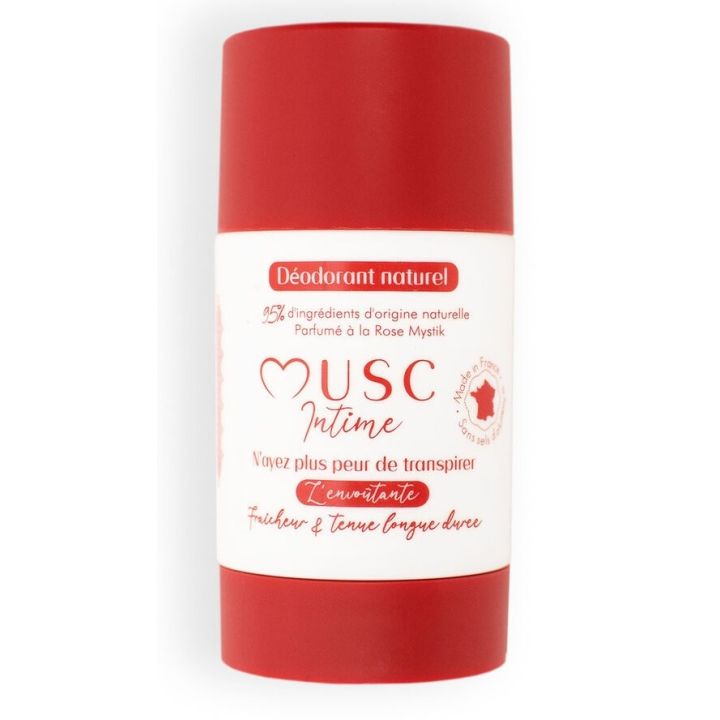 Déodorant naturel à la rose mystik l'envoûtante Musc Intime - roll-on de 50g