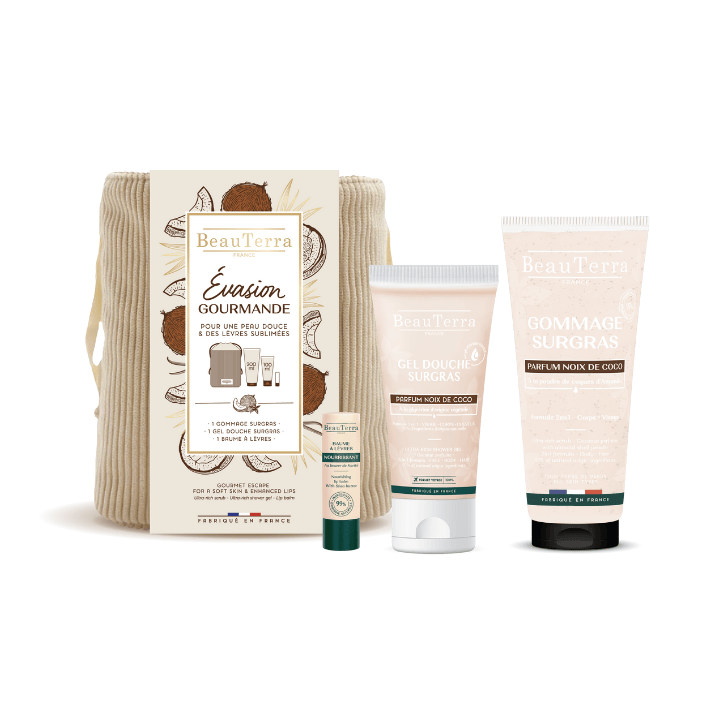 Trousse Evasion gourmande Beauterra - trousse de 3 produits