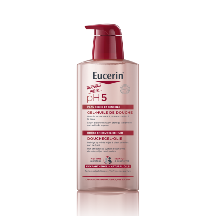 Gel-huile de douche pH5 Eucerin - flacon-pompe de 400ml
