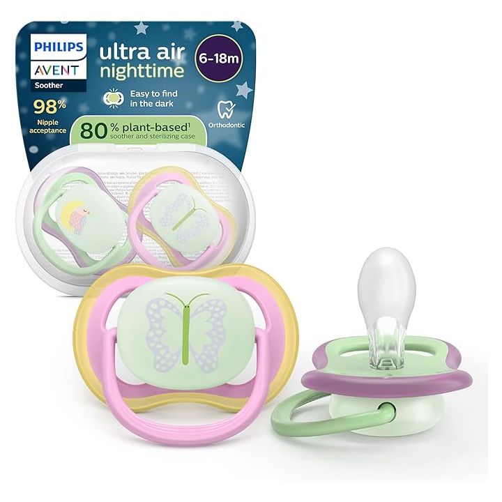 Ultra air nighttime sucettes 6-18 mois Avent - lot de 2 sucettes
