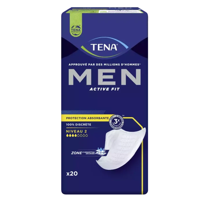 Protection absorbante pour hommes niveau 2 Tena - 20 serviettes
