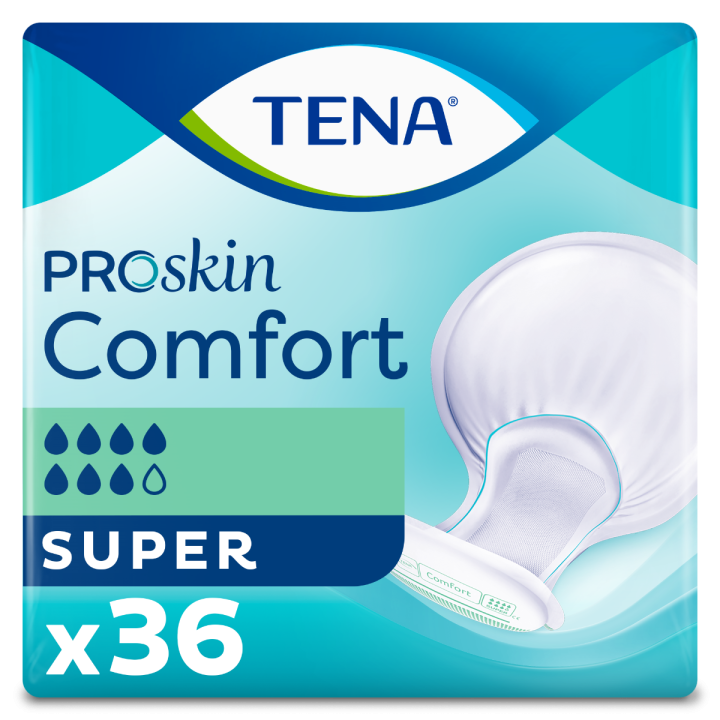 ProSkin Comfort Super protections anatomiques Tena - paquet de 36 protections