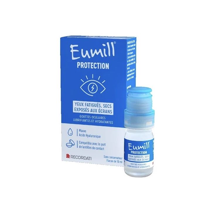 Protection gouttes yeux fatigués, secs, exposés aux écrans Eumill - flacon de 10ml