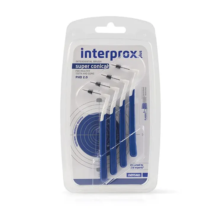 Brossettes interdentaires Interprox super conical bleu foncé Crinex - 4 brossettes
