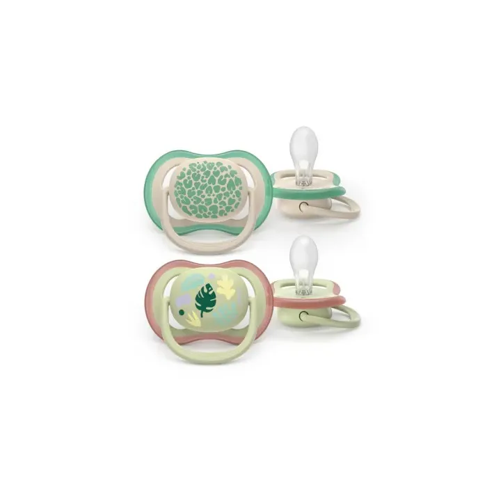 *GPT*Ultra Air colors of nature Sucette 6-18 mois Avent - lot de 2 sucettes
