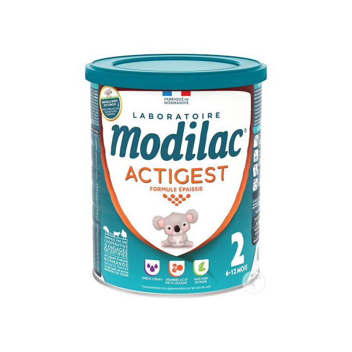 Actigest formule épaissie Lait 2ème âge Modilac - pot de 800g