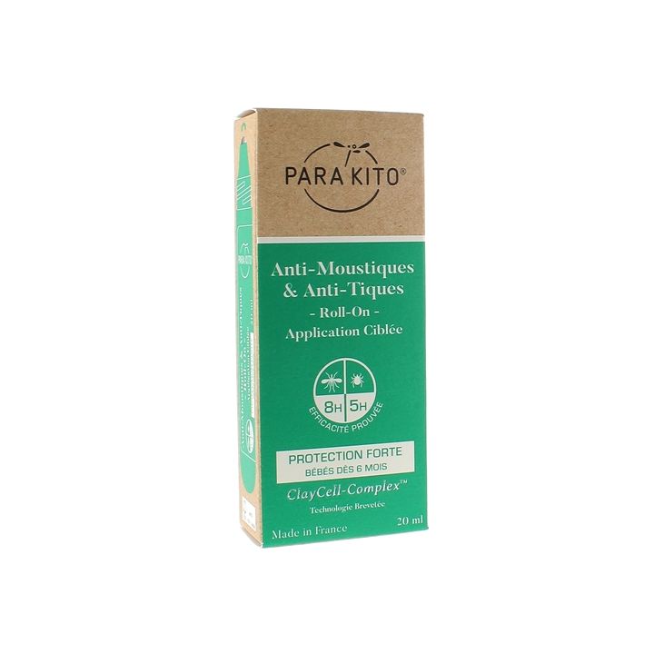 Anti-moustiques et anti-tiques protection forte Para kito - roll-on de 20ml