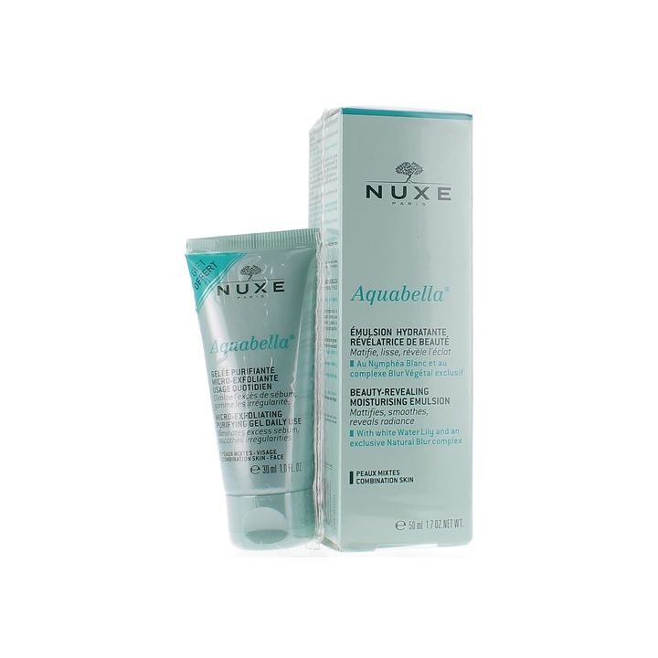 Aquabella Emulsion hydratante Nuxe - flacon pompe de 50ml + gelée 30ml offerte