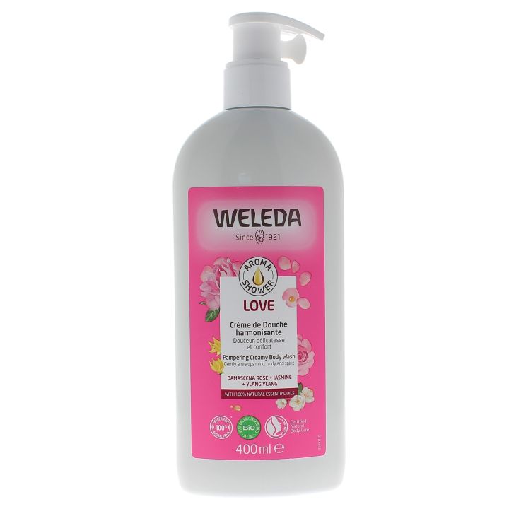 Aroma Shower Love Crème de douche harmonisante Weleda - flacon-pompe de 400ml