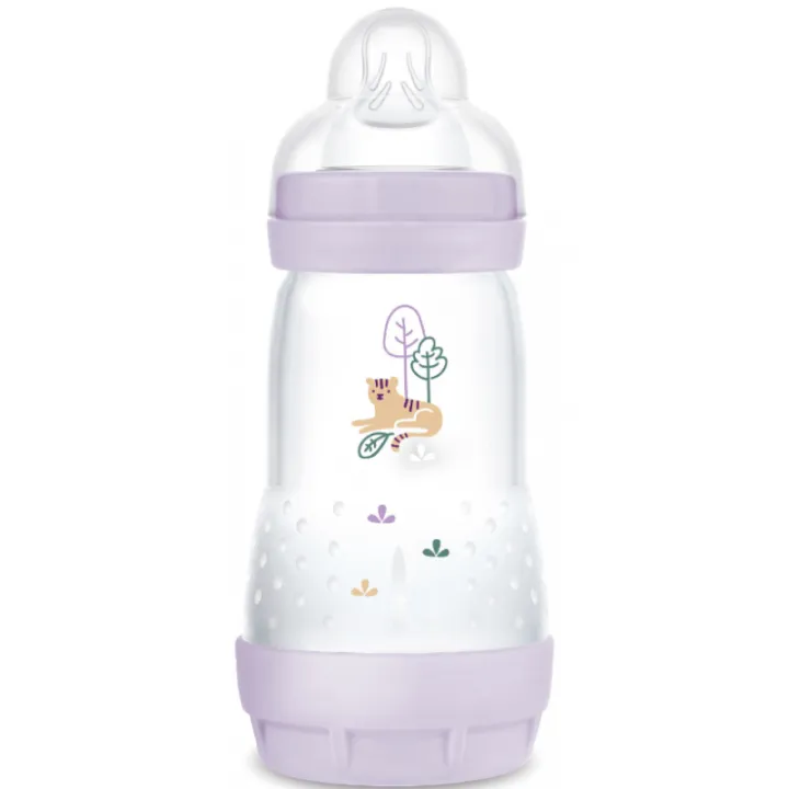 Biberon rose Easy start anti-colique 2+ mois débit 2 Mam - 1 biberon de 260 ml