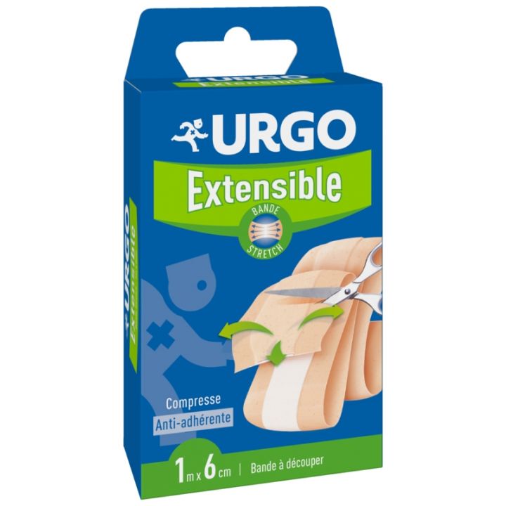 Bande extensible 1m x 6cm Urgo - 1 bande à découper