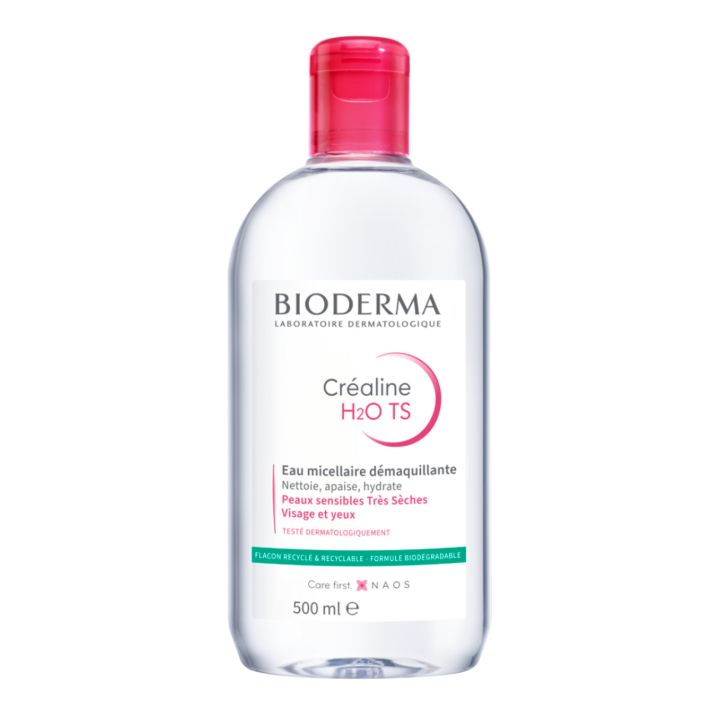Eau micellaire Créaline TS H20 Bioderma - flacon de 500 ml