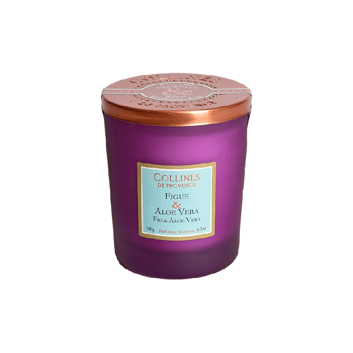 Bougie parfumée Figue & Aloe Vera Collines de Provence - bougie de 180g