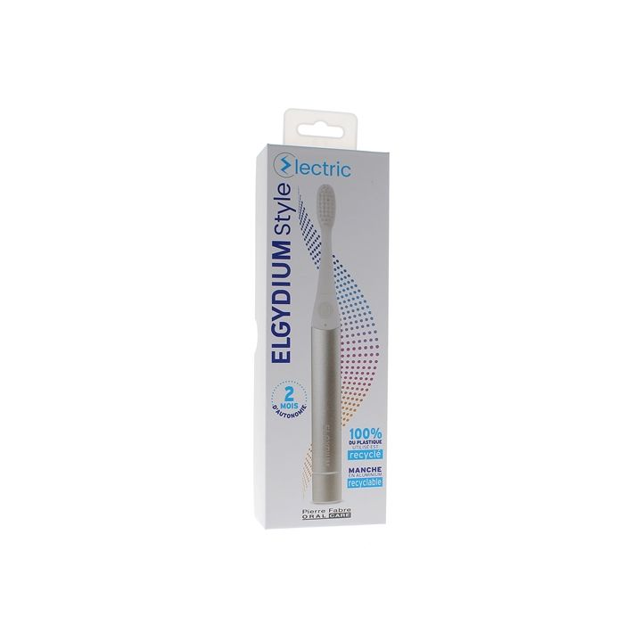 Brosse à dents électrique silver Style Electric Elgydium - une brosse à dents électrique