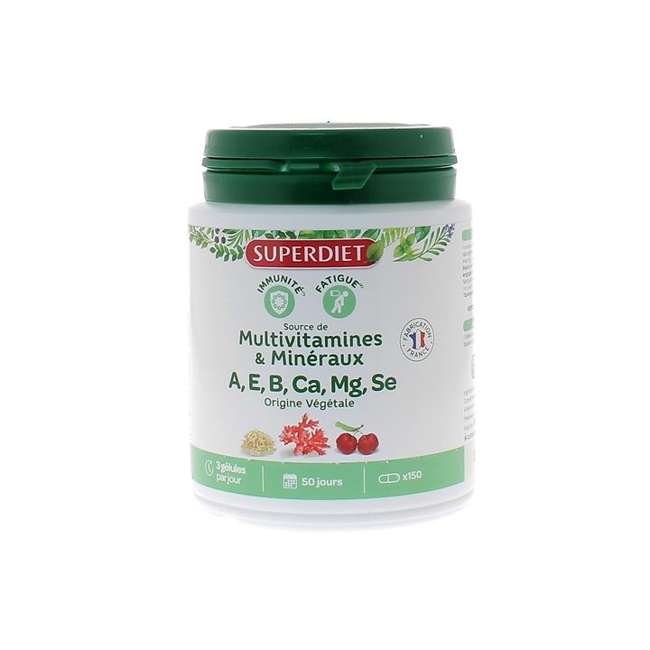Complexe multivitamines et minéraux Super Diet - 150 gélules
