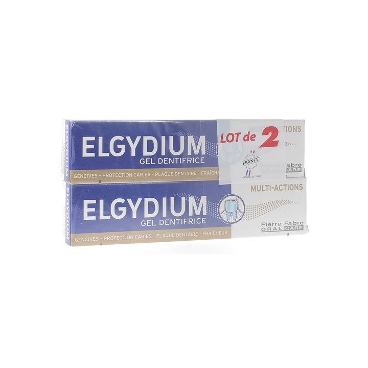 Dentifrice Multi-Actions Elgydium - 2 tubes de 75ml