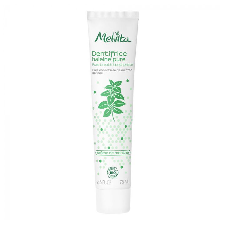 Dentifrice haleine pure arôme menthe bio Melvita - tube 75 ml